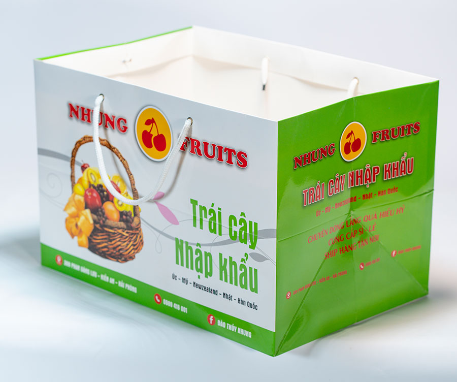 Túi giấy in Hoa quả,Thực phẩm, Yến sào cao cấp HQ 2