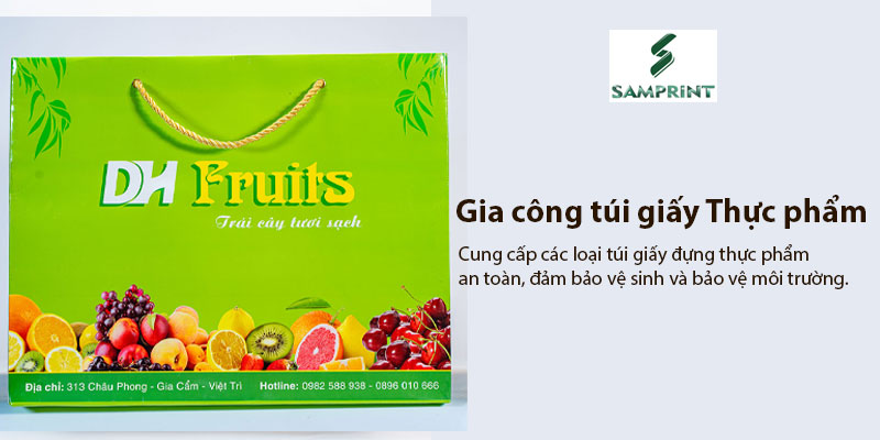Gia công túi giấy đựng thực phẩm